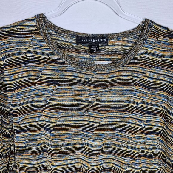 Jhane Barnes Mens Large Coogi style Bill Cosby Abstract Knit Sweater Green - Picture 2 of 8